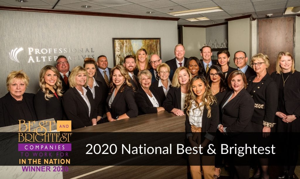 Professional Alternatives Wins 2020 National Best & Brightest Award