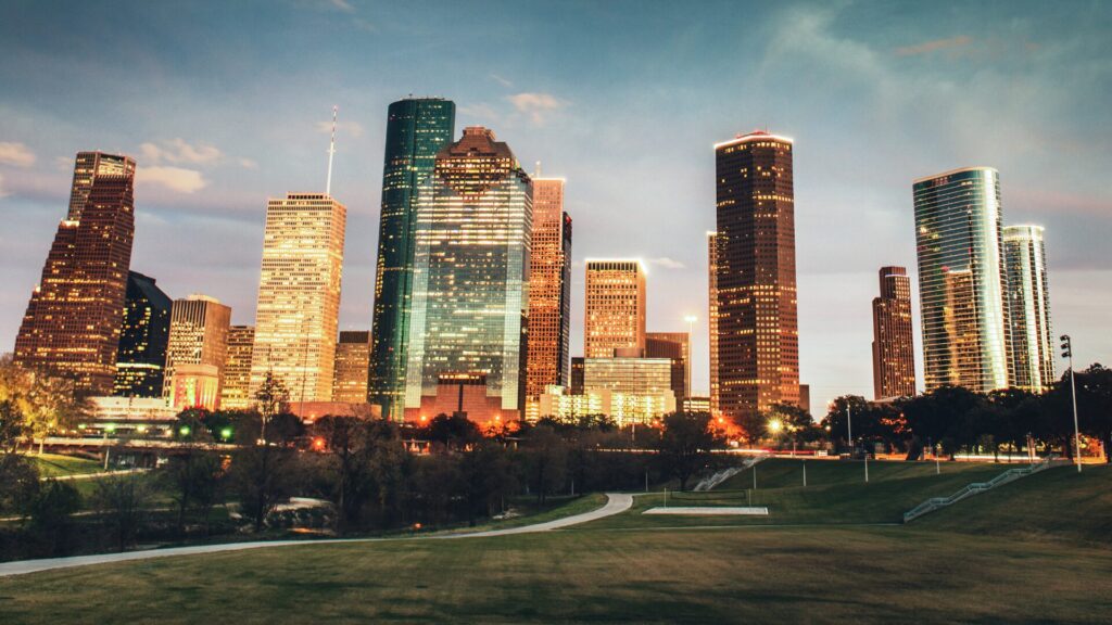 Houston skyline.