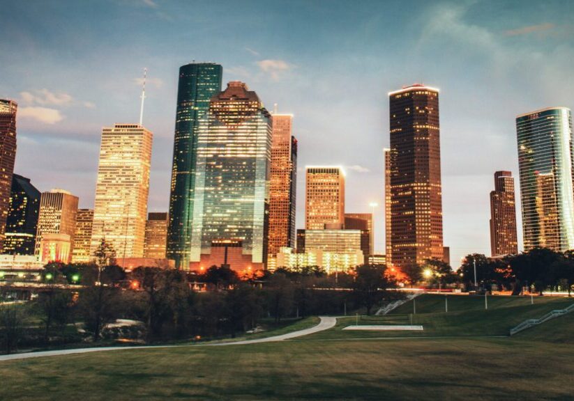 Houston skyline.
