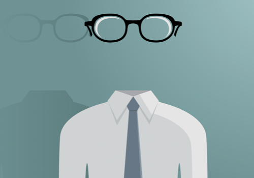 cio_ghost button down shirt and tie with floating glasses